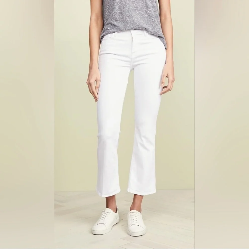Frame Denim Le Crop Mini Boot Cut Jeans White 32 - Picture 1 of 12